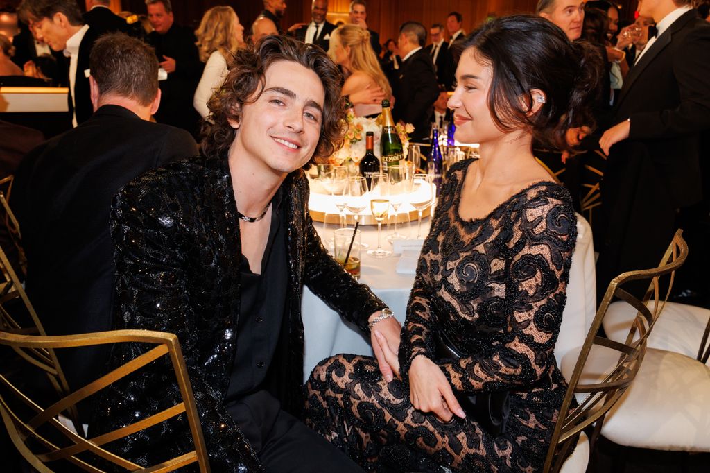 Kylie Jenner and Timothee Chalamet at the Golden Globes
