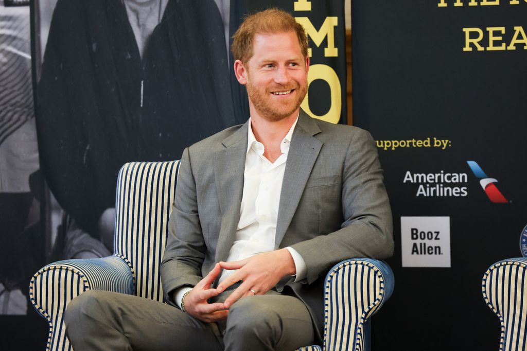 Prince Harry, Duke of Sussex, Patron of the Invictus Games Foundation onstage during The Invictus Games Foundation Conversation titled "Realising a Global Community" at the Honourable Artillery Company on May 07, 2024 in London, England. The event marks 10 years since the inaugural Invictus Games in London 2014 (Photo by Chris Jackson/Getty Images for The Invictus Games Foundation)