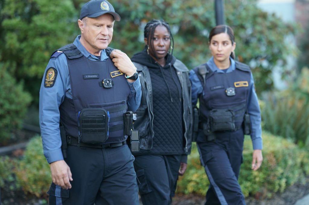 Enrico Colantoni as Vince Brambilla, Naika Toussaint as Keisha Barrows, Supinder Wraich played by Sabrina Sohal in Allegiance