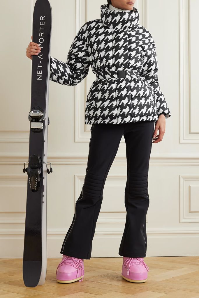 Parka III belted printed quilted down ski jacket - perfect moment