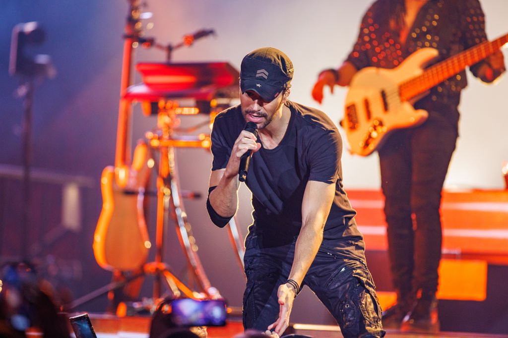 Enrique Iglesias performs during "The Trilogy Tour" at Scotiabank Arena on October 17, 2023 in Toronto, Ontario.