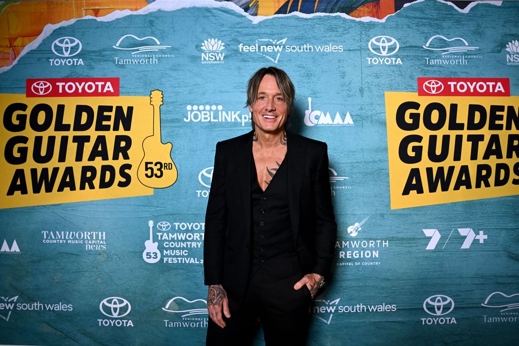 Keith Urban, Australasian Country Music Roll of Renown inductee and Top-Selling Australian Country Album for 2024 winner, poses for a photograph at the Golden Guitar Awards