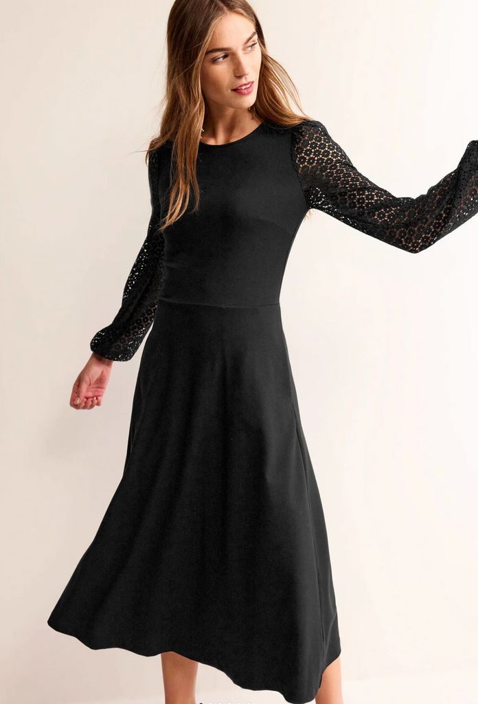 Boden black funeral dress