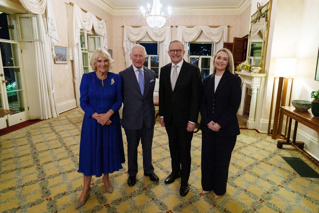 King Charles and Queen Camilla with the Australian PM