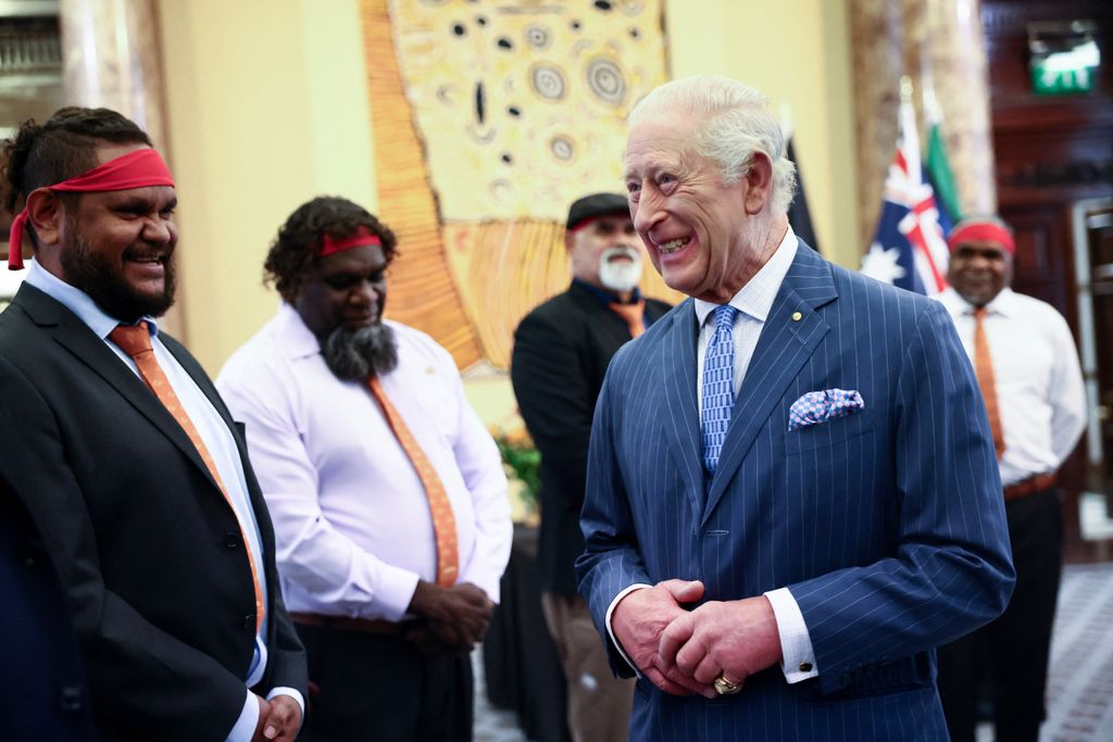 Britain's King Charles III meets Anangu Traditional Owners at the Australian High Commission