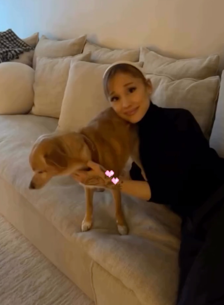 Ariana Grande celebrating Christmas