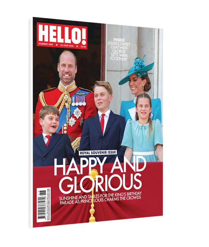 Hello Magazine cover featuring the Wales' at Trooping the Colour balcony appearance