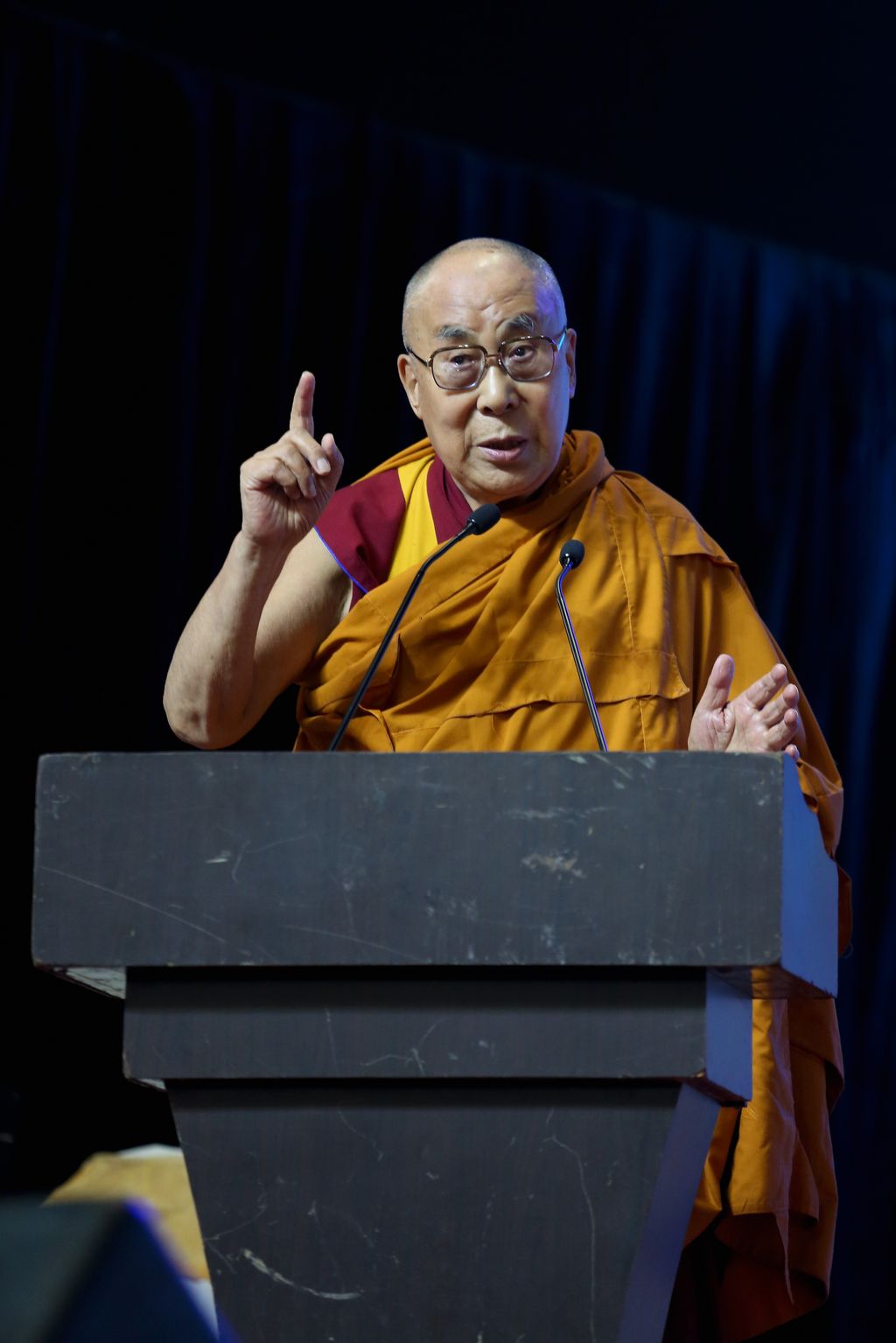 is Holiness The 14th Dalai Lama attends World Peace & Harmony Conclave at NSCI Dome