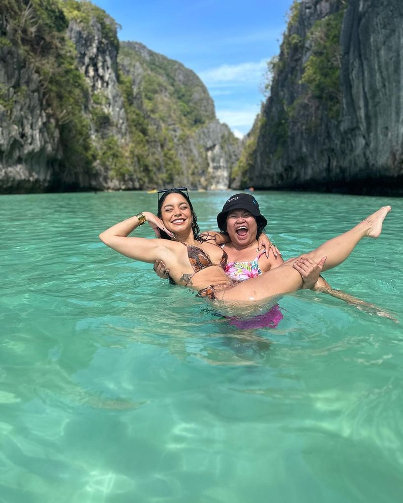 Vanessa Hudgens and a friend in the sea