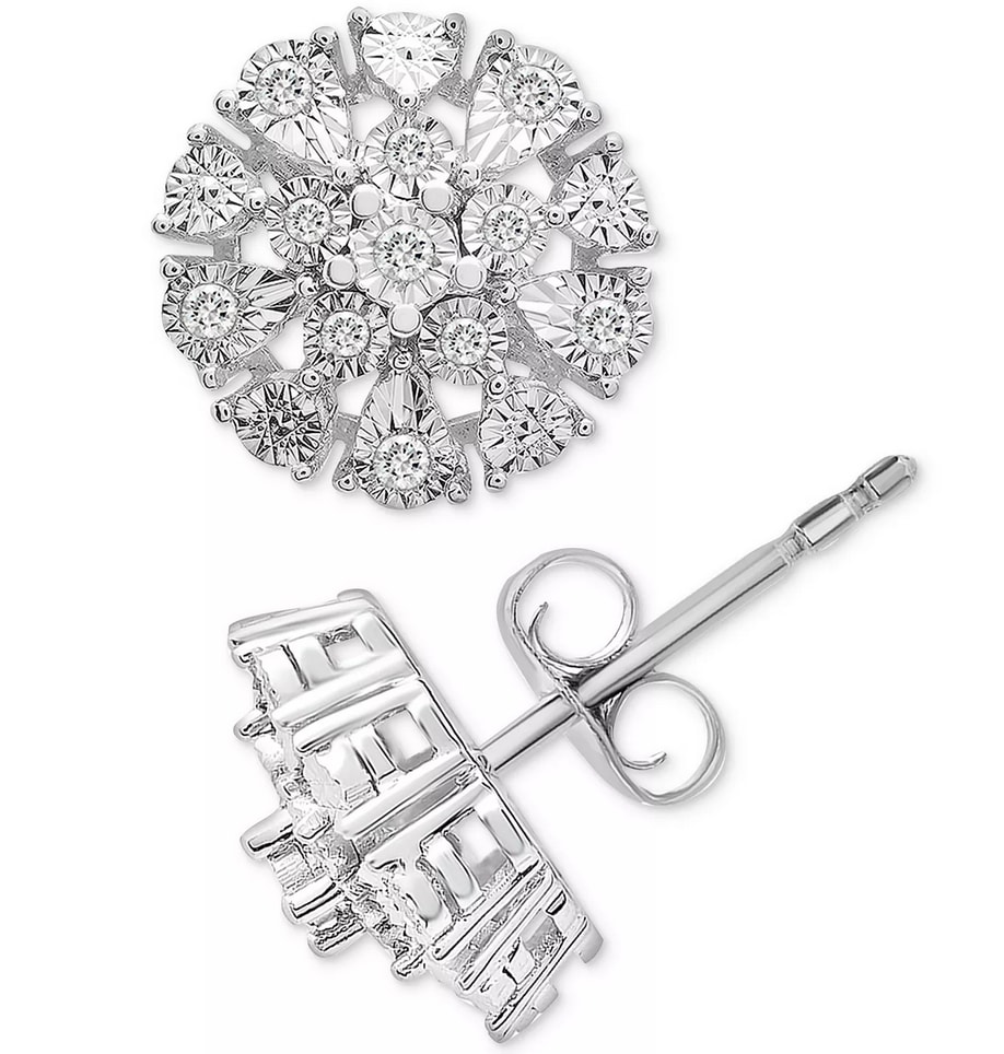 macys diamond flower earrings