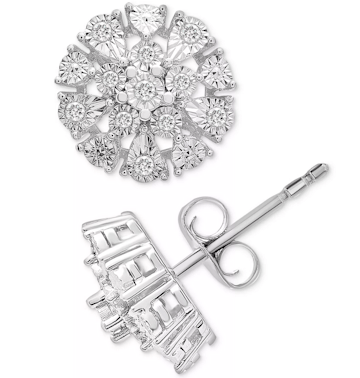 macys diamond flower earrings