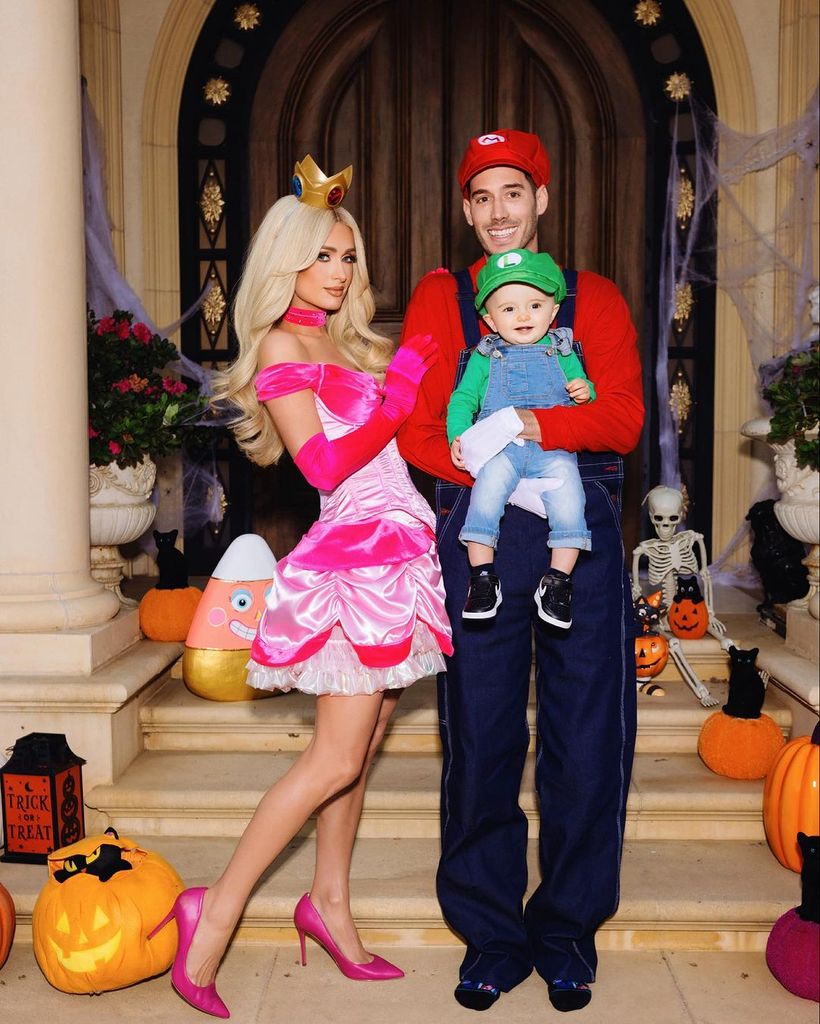 Paris Hilton with her family