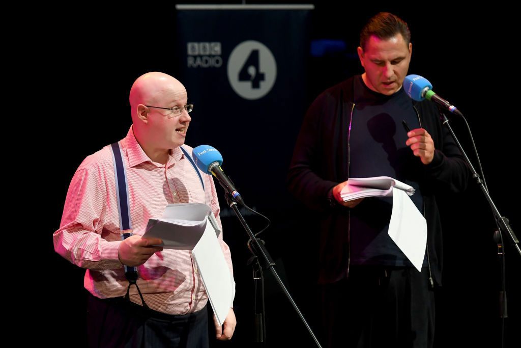 Matt Lucas and David Walliams performing for BBC Radio 4