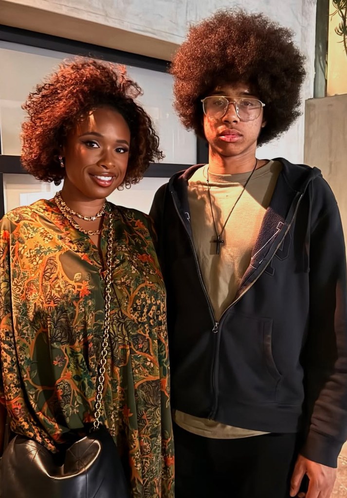 Photo shared by Jennifer Hudson May 2025 of her Mother's Day celebrations with her teenage son, David Otunga Jr.