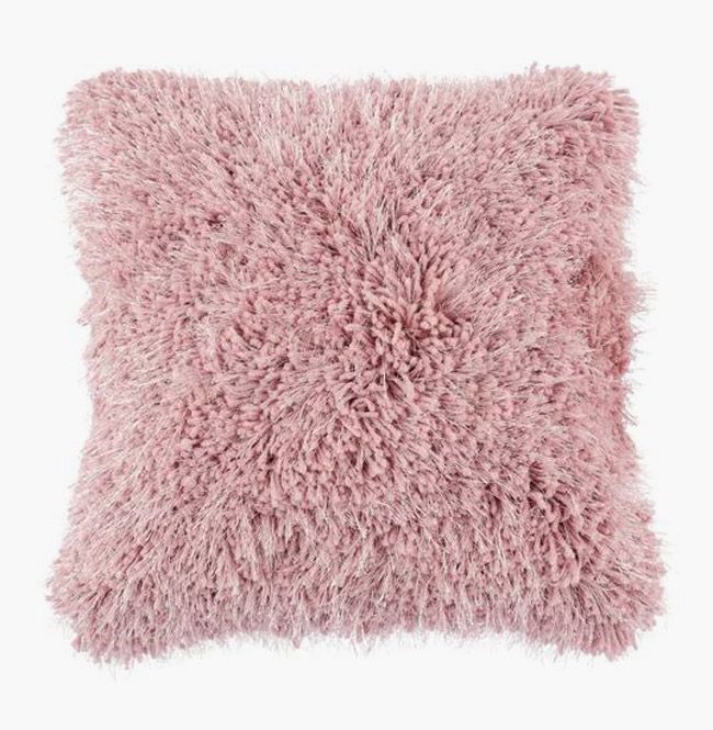 pink fluffy cushion