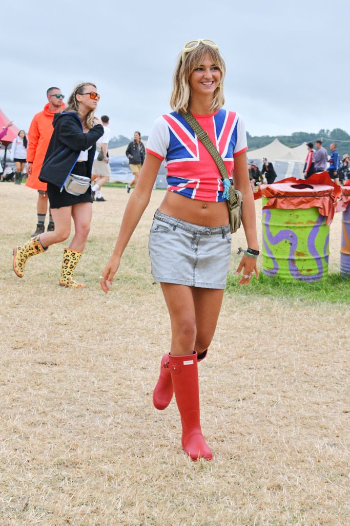GLASTONBURY, ENGLAND - JUNE 24: Mia Regan is seen on Day One of the Glastonbury Festival on June 24, 2022 in Glastonbury, England. (Photo by Mark Boland/Getty Images)