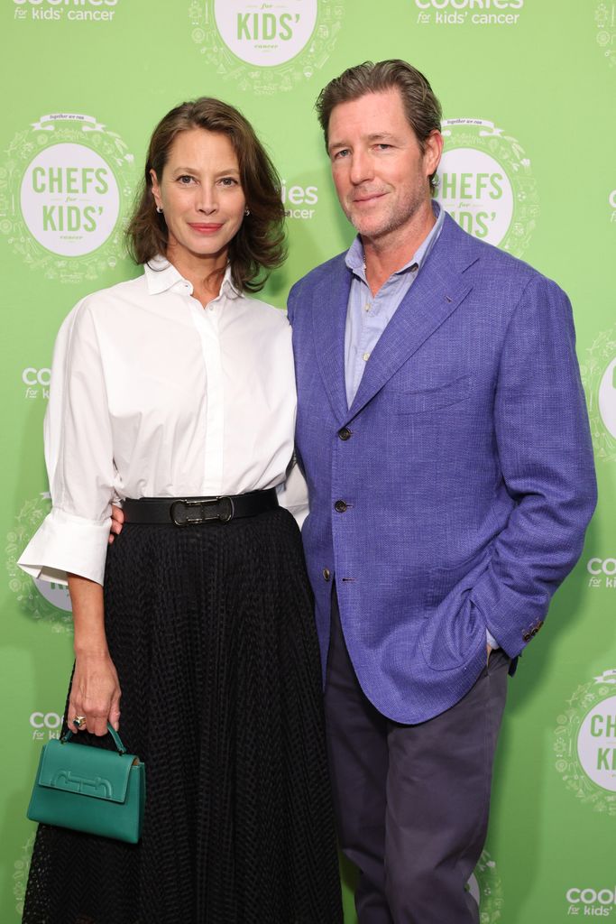 NEW YORK, NEW YORK - OCTOBER 03: (L-R) Christy Turlington and Edward Burns attend Chefs for Kids' Cancer Benefitting Cookies For Kids' Cancer at Metropolitan Pavilion on October 03, 2023 in New York City. (Photo by Cindy Ord/Getty Images for Chefs for Kids' Cancer)
