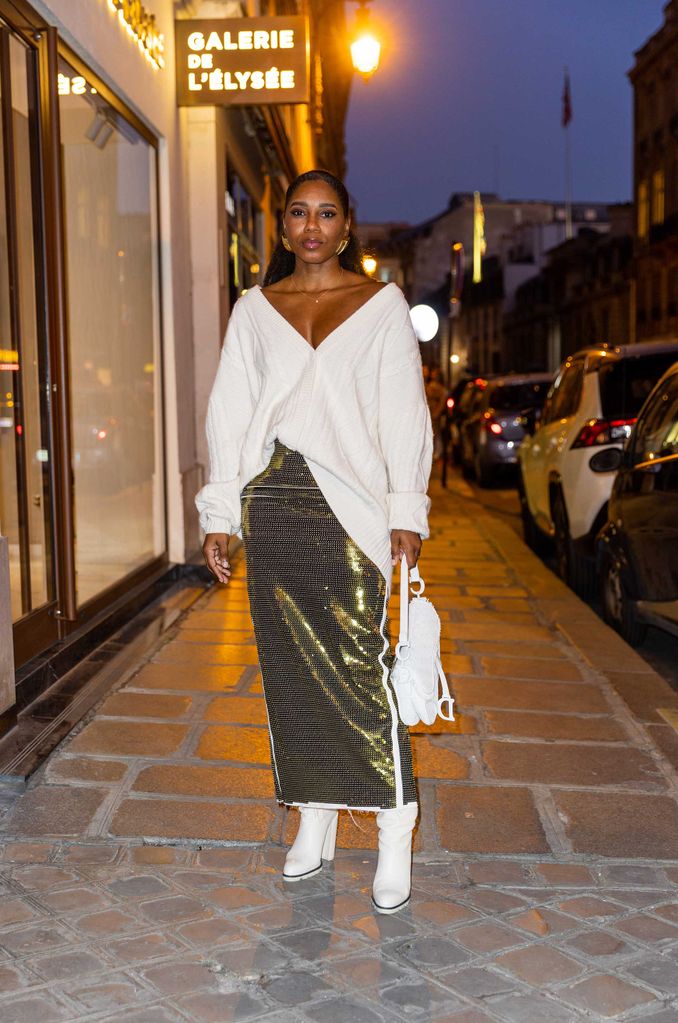 Sequin skirt paris fashion week