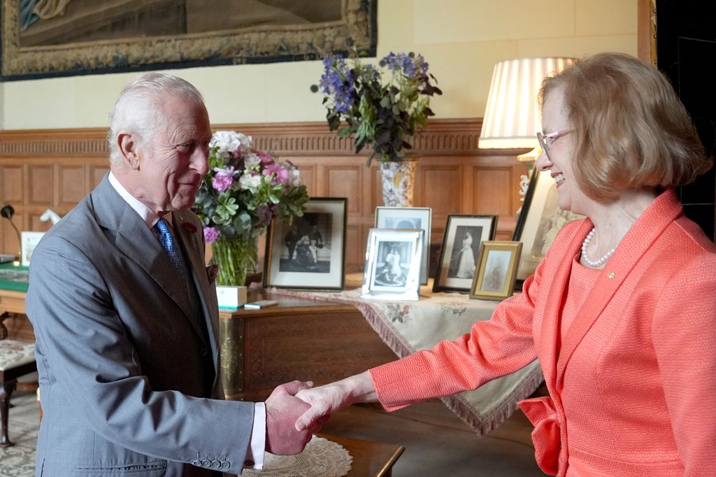 King Charles III during an audience with Governor of Queensland, Jeannette Young 