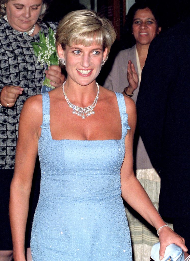 Princess Diana wore the necklace as she attended a gala performance of 'Swan Lake' At London's Royal Albert Hall in 1997