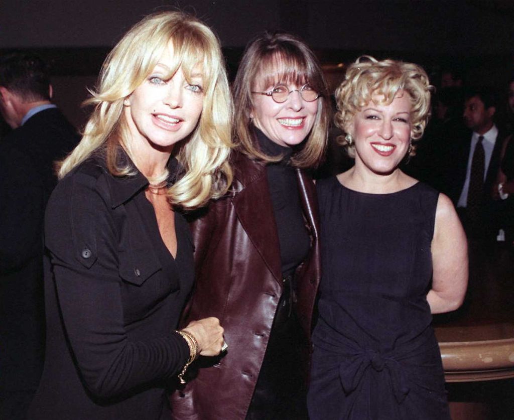 Goldie Hawn, Diane Keaton and Bette Midler at the premiere of "The First Wives Club" 