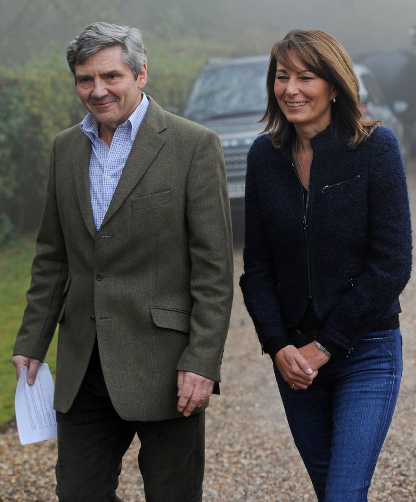 Carole and Michael Middleton walking in Berkshire