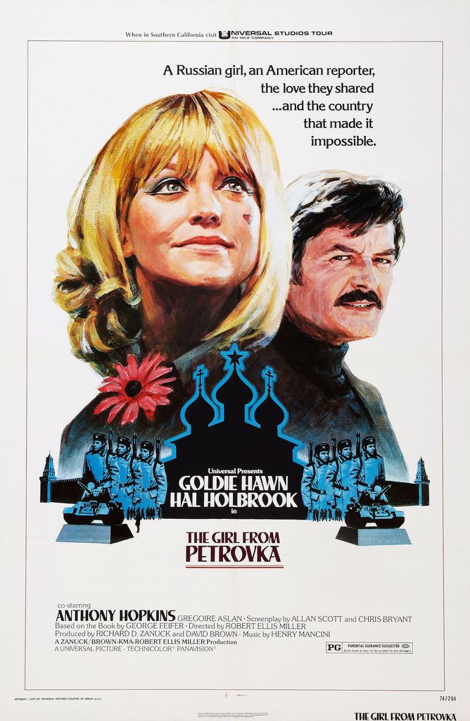 The Girl From Petrovka, poster, US poster, from left: Goldie Hawn, Hal Holbrook, 1974