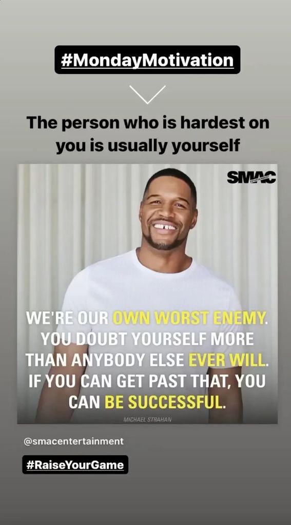 michael strahan own worst enemy cryptic post
