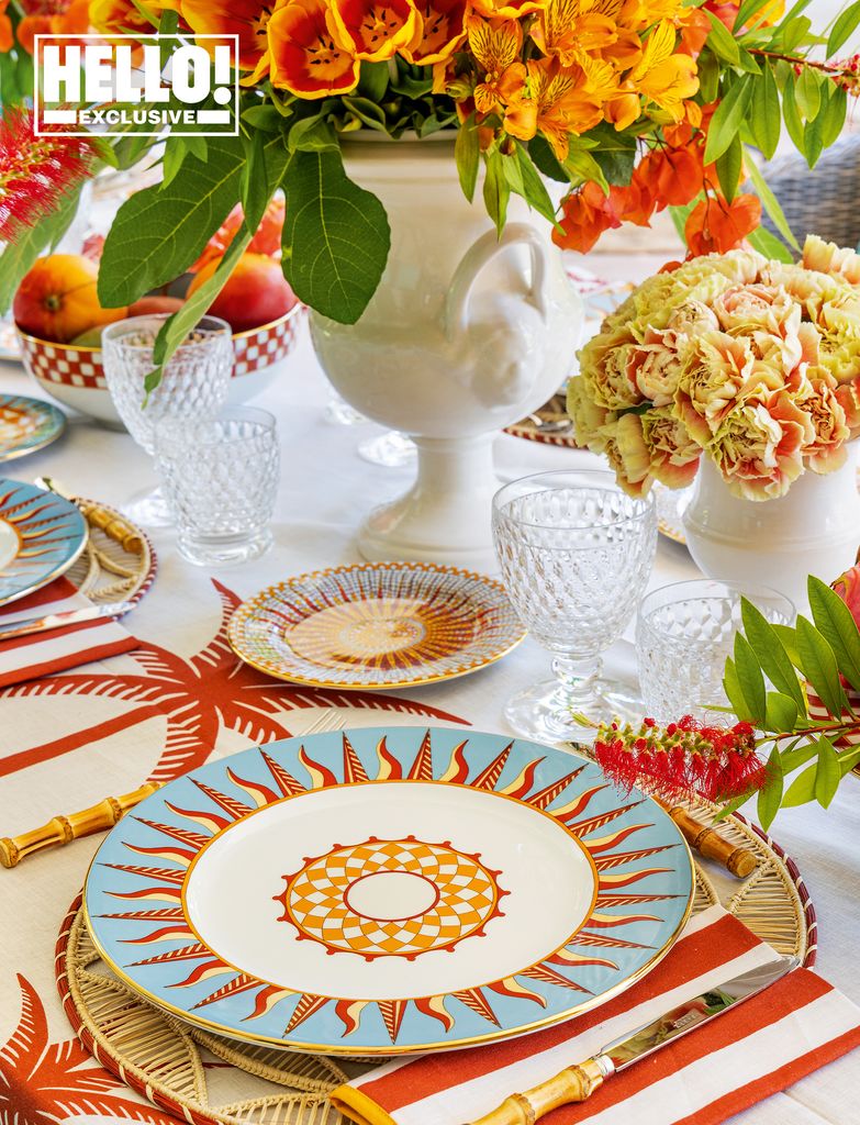  Veronica Schmidt's Marbella home orange tablescape