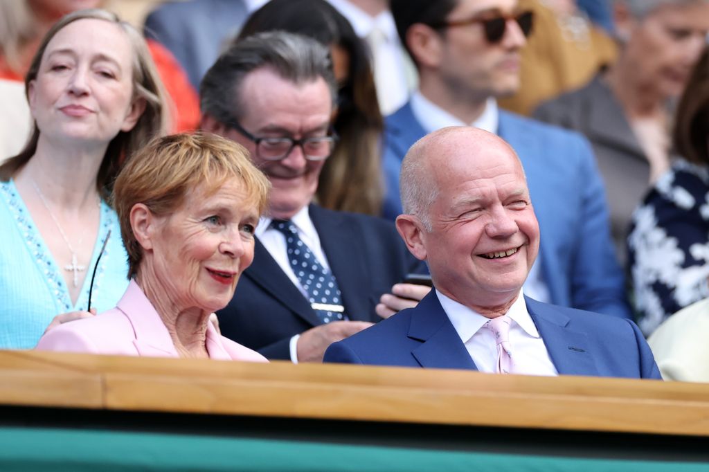 Celia Imrie and William Hague were among the famous faces at Wimbledon on day four