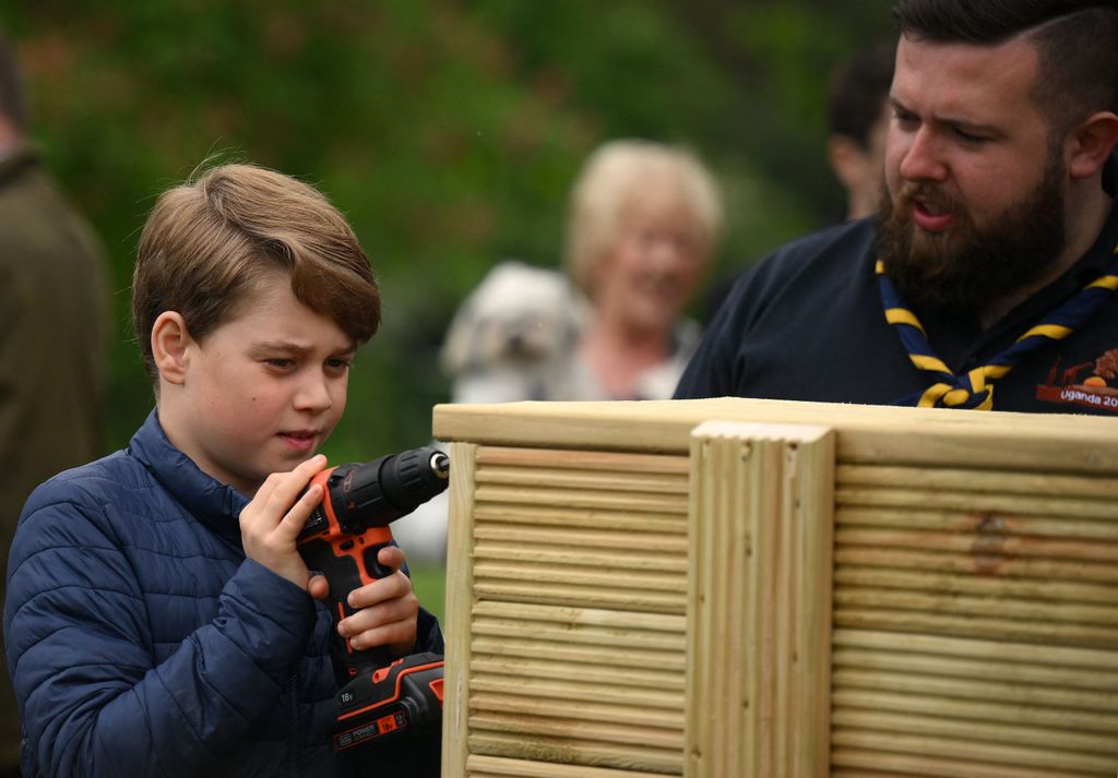 Prince George of Wales helped out with some woodwork