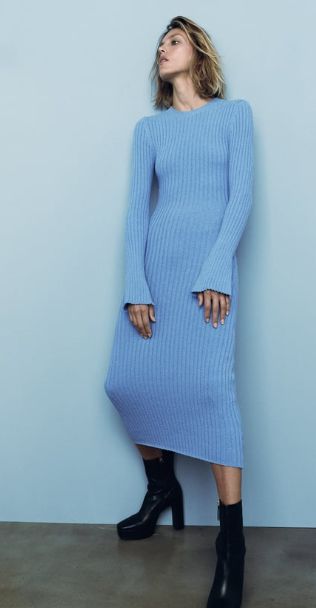knitted dress zara