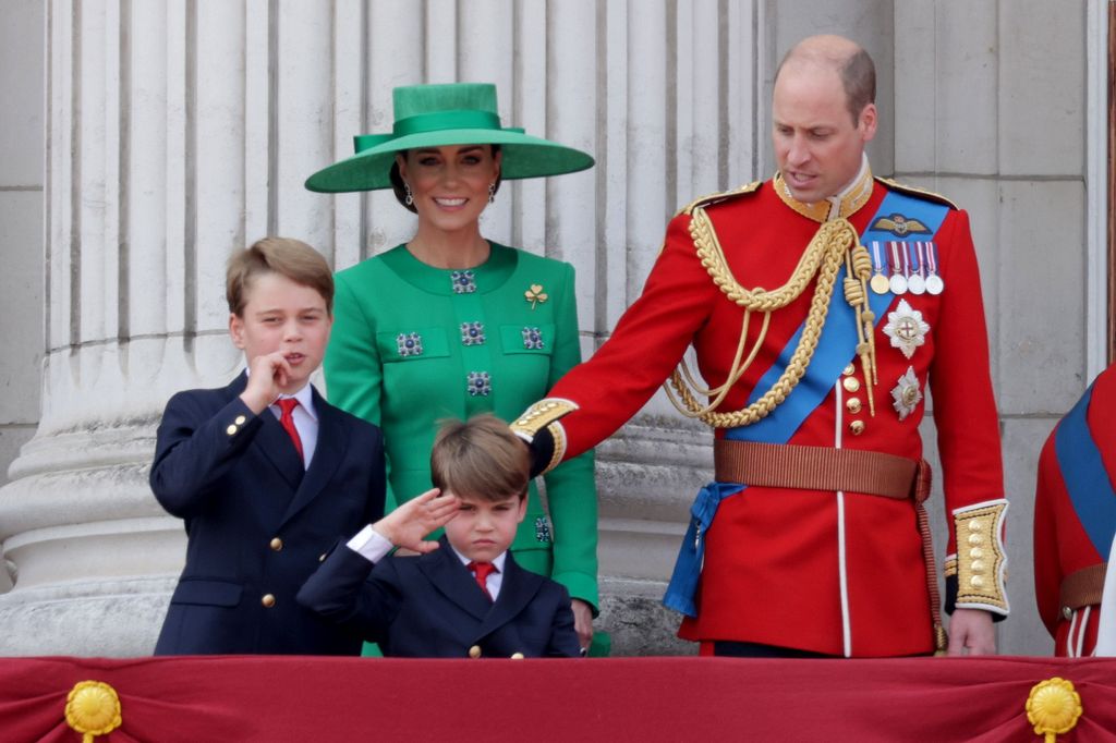 Prince Louis salutes at Trooping the Colour