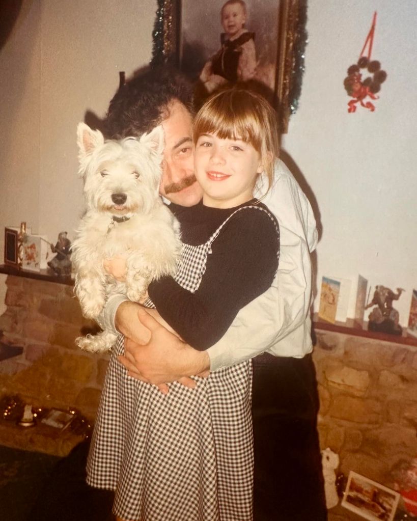 young gemma with dad and dog
