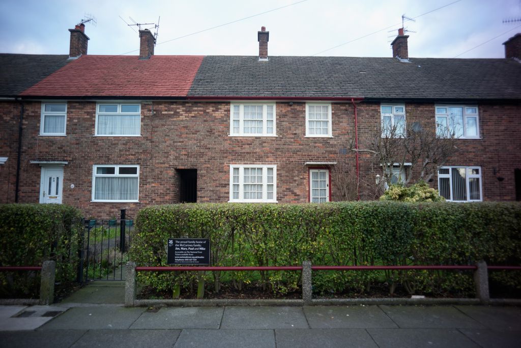 LIVERPOOL, ENGLAND - FEBRUARY 11:  The former childhood home of Sir Paul McCartney of The Beatles stands at 20 Forthlin Road on February 11, 2016 in Liverpool, England. New research commissioned by Liverpool City Council has shown that the legacy and continued popularity of The Beatles adds GBP 81.9 million to the local economy each year and supports 2,335 jobs.  (Photo by Christopher Furlong/Getty Images)