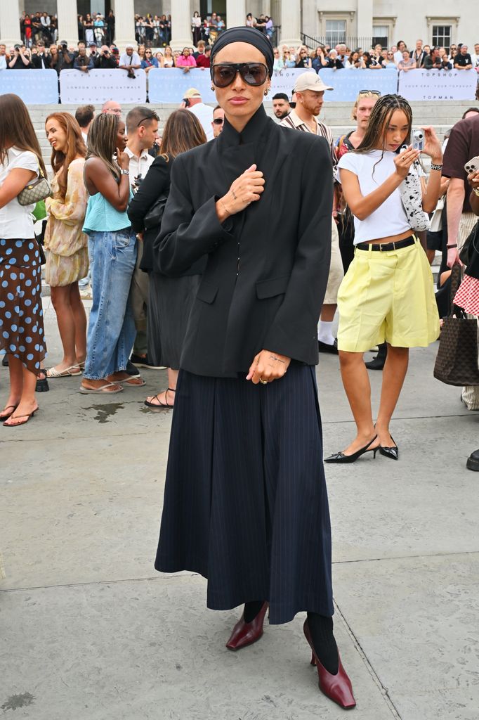Adwoa Aboah in all black outfit 
