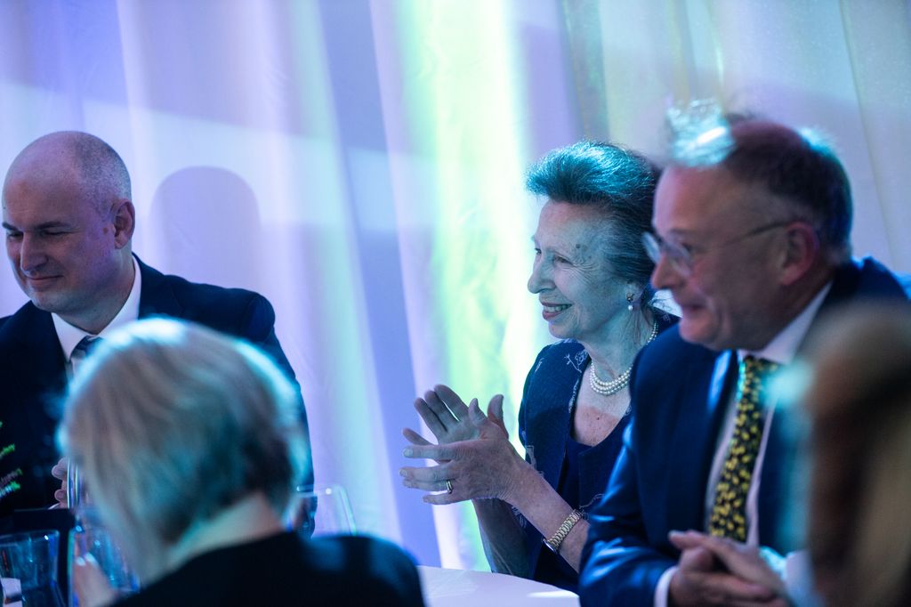 Princess Anne at the Vine Trust 40th anniversary dinner at Babcock's Rosyth site