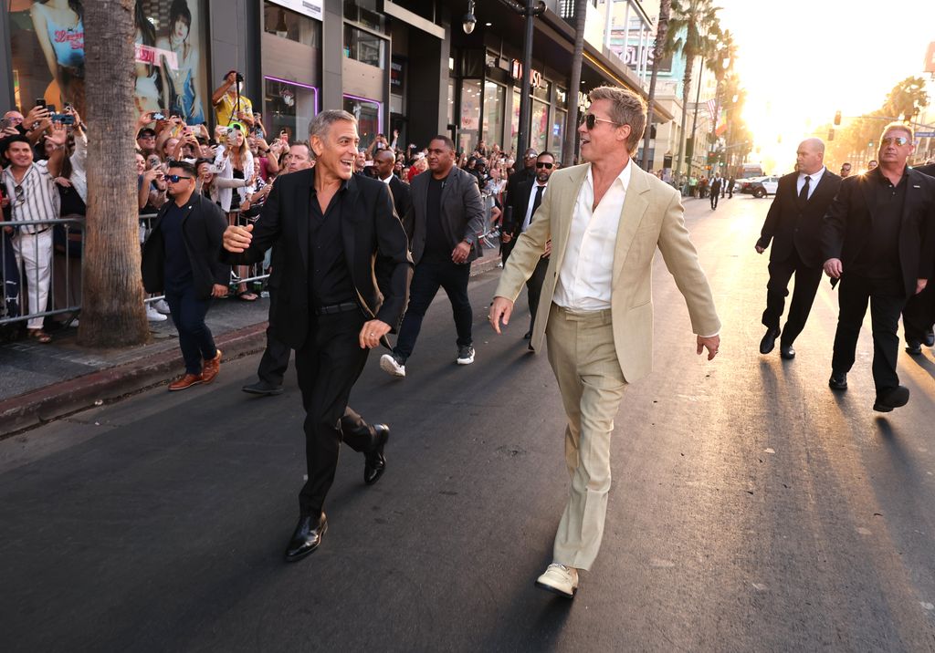 brad pitt george clooney wolfs premiere la