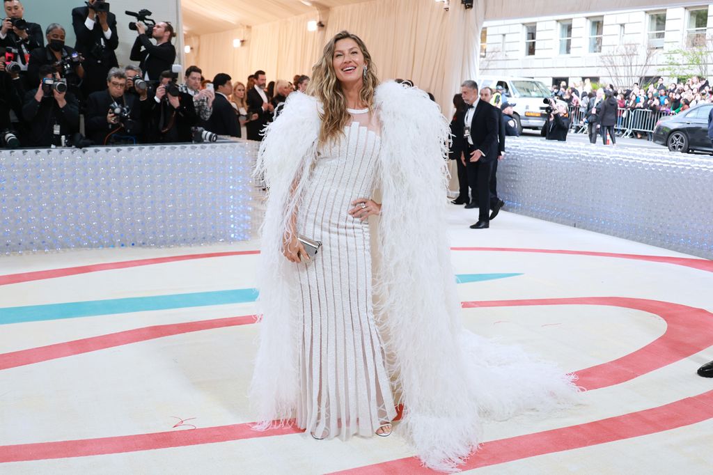 Gisele Bundchen attends The 2023 Met Gala Celebrating "Karl Lagerfeld: A Line Of Beauty" at The Metropolitan Museum of Art on May 01, 2023 in New York City