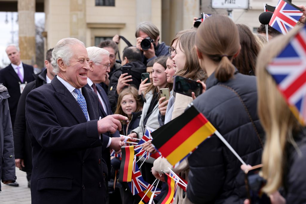 King Charles greeting crowds