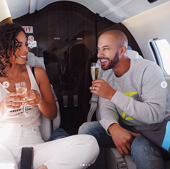 Rochelle Humes Marvin private jet ibiza