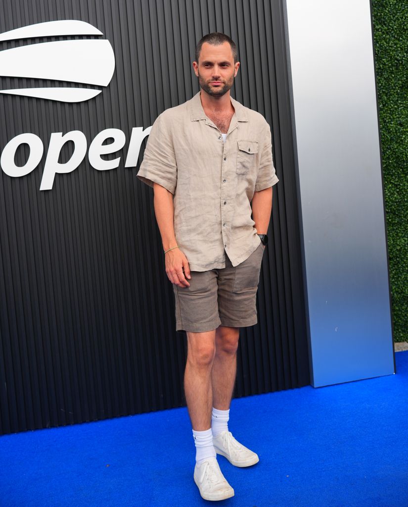 penn badley in beige shirt and shorts us open