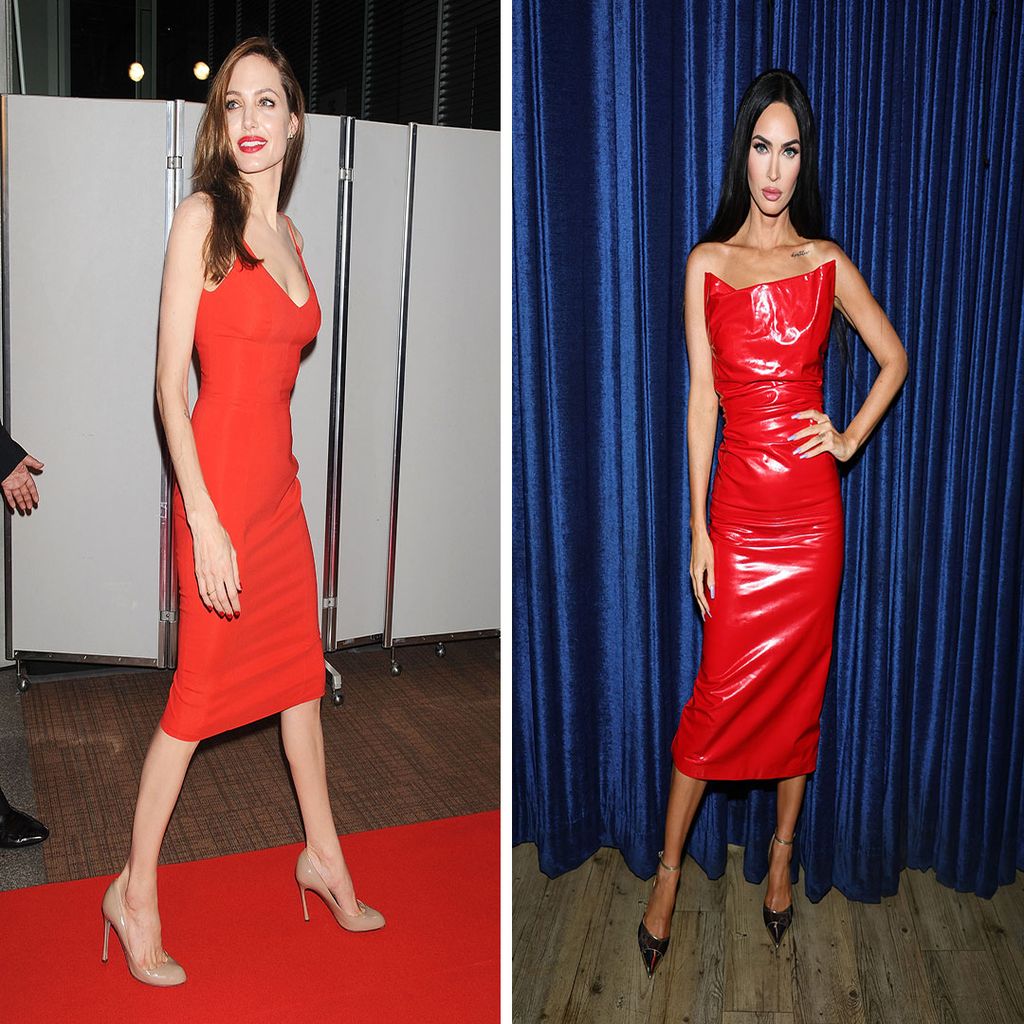 angelina and megan in red