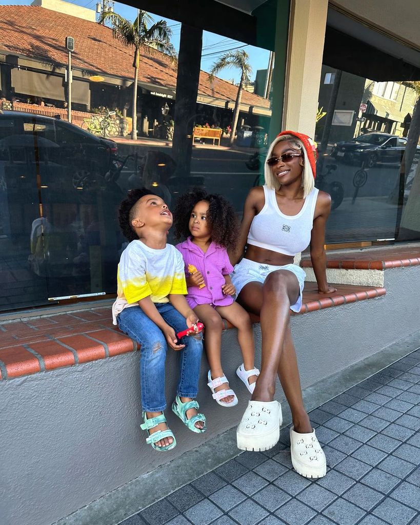 Chelsea Lazkani with her son Maddox and daughter Melia