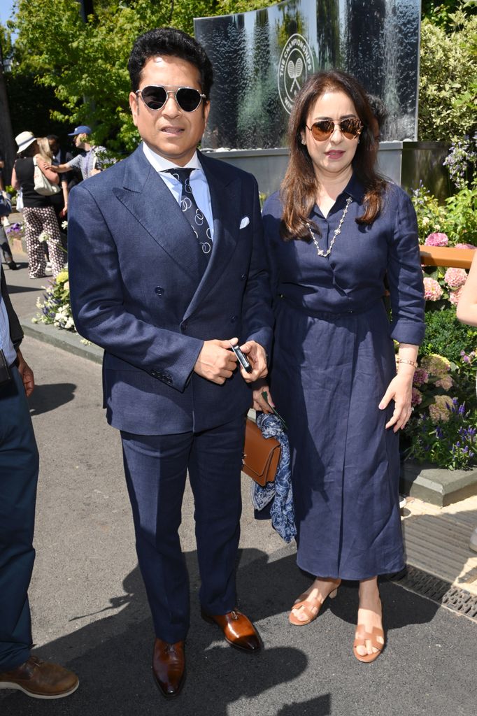 Saachin Tendulkar and Anjali Tendulkar Atten Day Twelve of Wimbledon