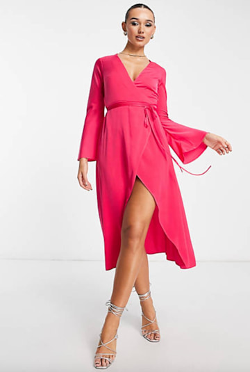 ASOS hot pink dress