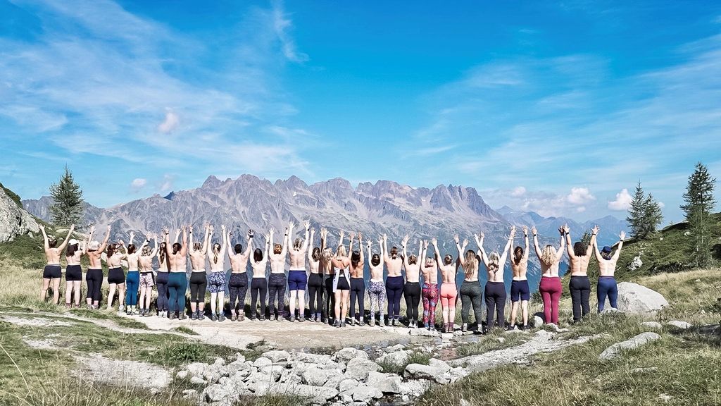 CoppaFeel! trekkers take off their tops for annual photo