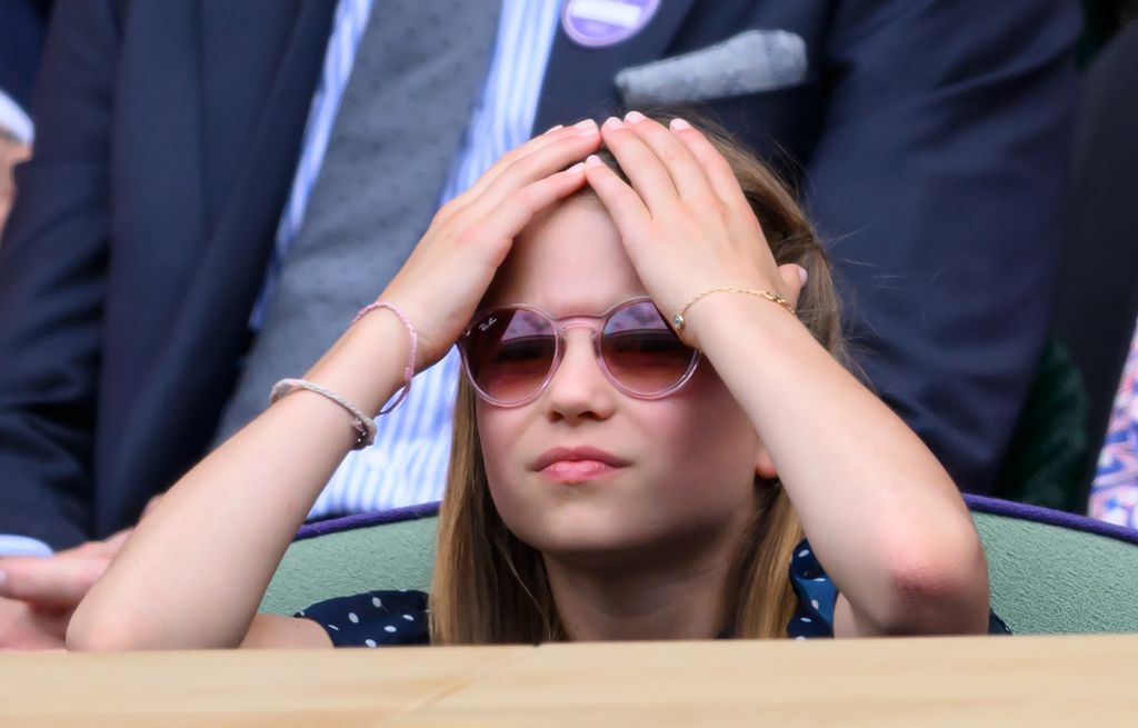 Princess Charlotte was pictured wearing three different bracelets as she attended Wimbledon with her mother and aunt Pippa Middleton