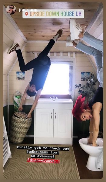 joe sugg and dianne buswell in upside down house