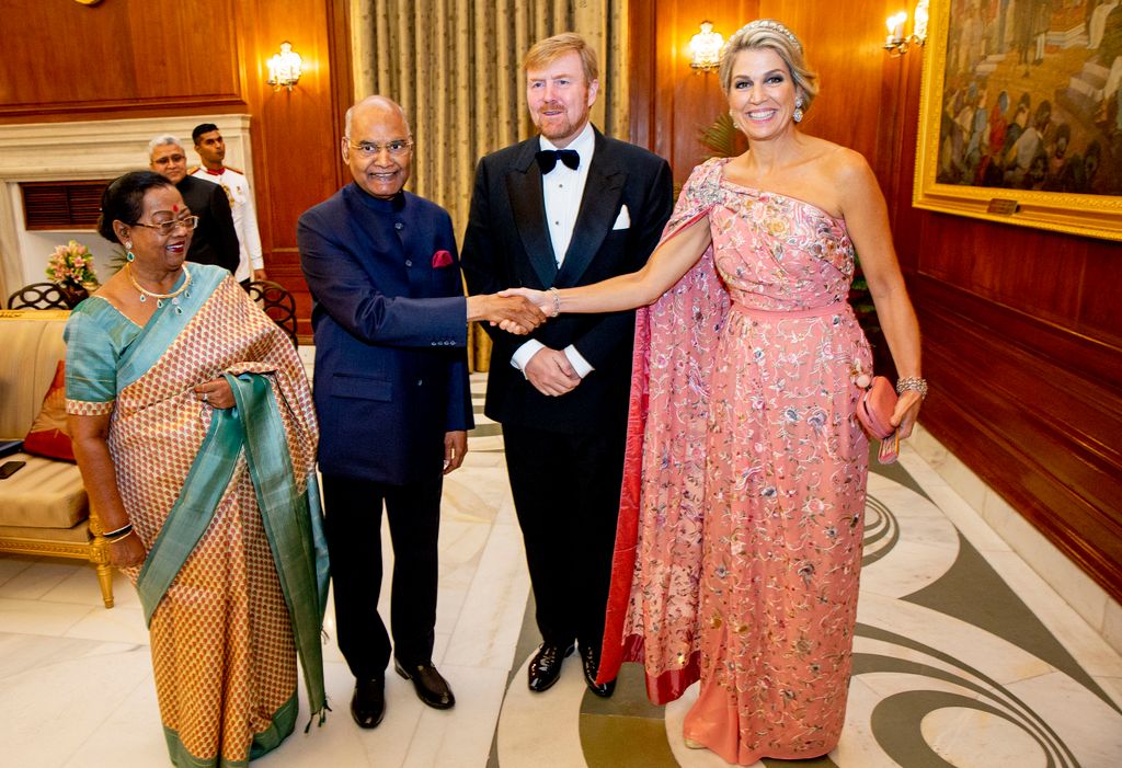 Rei Willem-Alexander dos Países Baixos e Rainha Máxima dos Países Baixos durante um banquete oficial de estado 